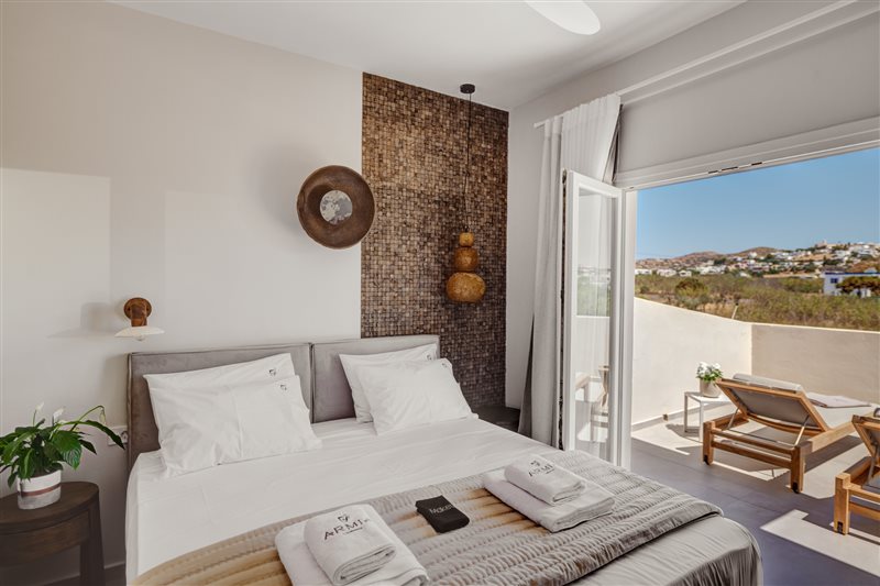 Deluxe Room with Premium Garden View Balcony & Lounge Beds at Armia Experience Hotel, Vári, Sýros